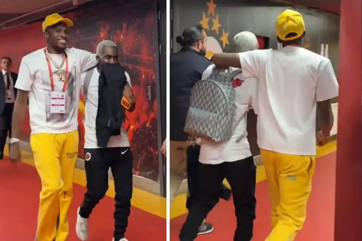 Osimhen ve Onyekuru\'nun maç sonu görüntüsü tepki çekti