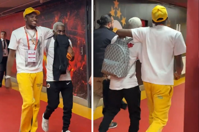 Osimhen ve Onyekuru'nun maç sonu görüntüsü tepki çekti Osimhen ve Onyekuru'nun maç sonu görüntüsü tepki çekti