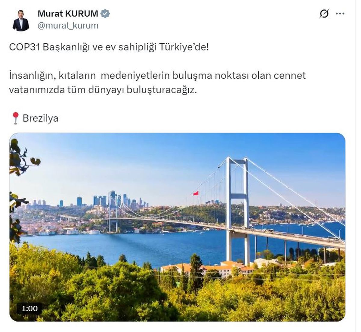 Türkiye COP31\'e Ev Sahipliği Yapacak