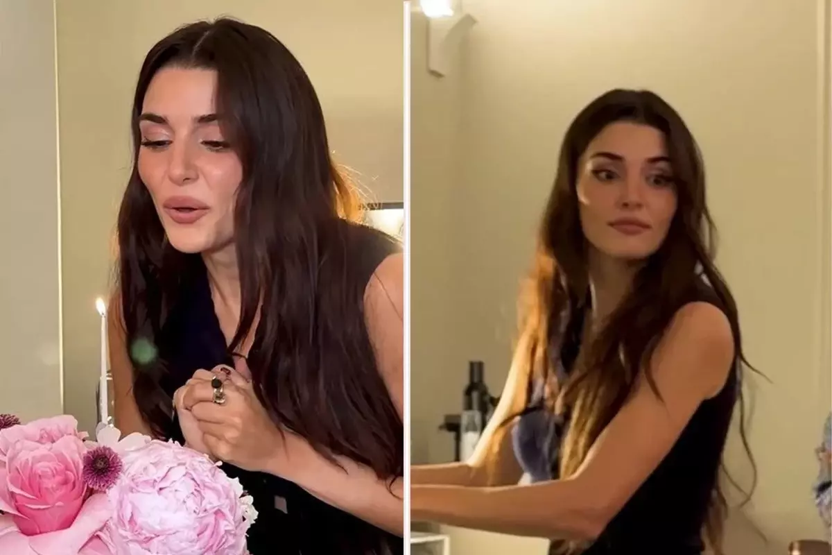 Hande Erçel\'e sette doğum günü sürprizi