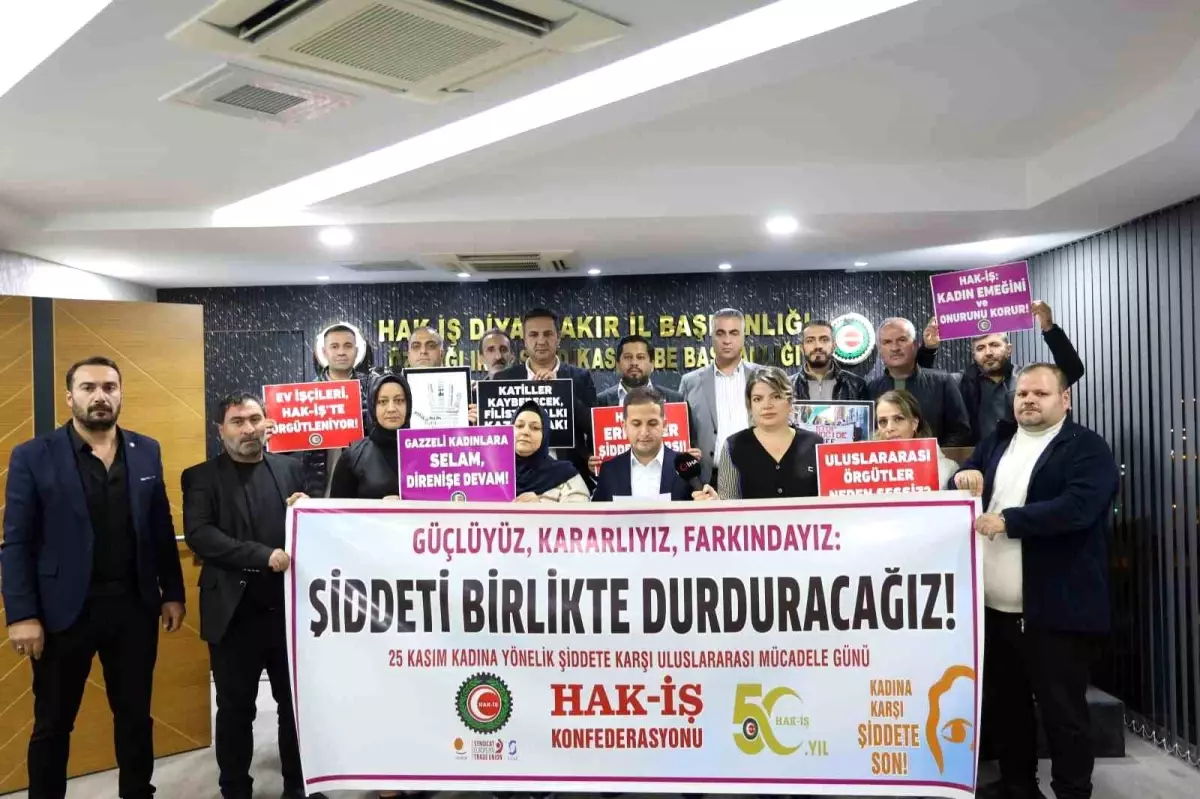 HAK-İŞ\'ten Kadına Şiddet Mesajı