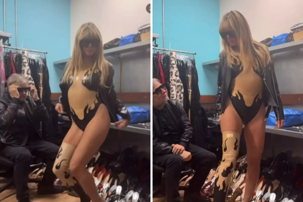 Süper model Heidi Klum, cesur lateks kombiniyle kamera karşısında büyüledi