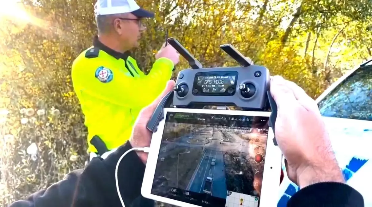 Bayburt’ta Drone ile Trafik Denetimi