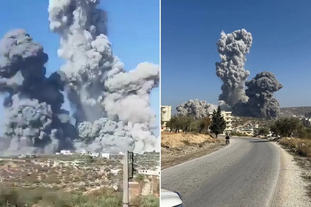 İdlib'de şiddetli patlama! Bölgeden dumanlar yükseliyor