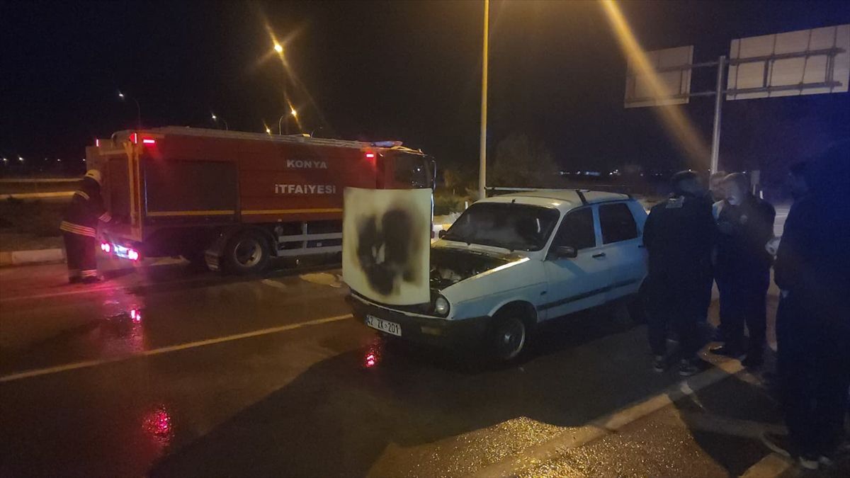 Seydişehir\'de Otomobil Yangını