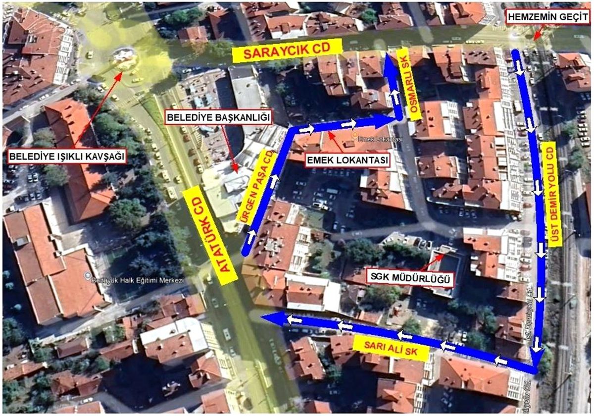 Bozüyük\'te Tek Yön Trafik Düzenlemesi
