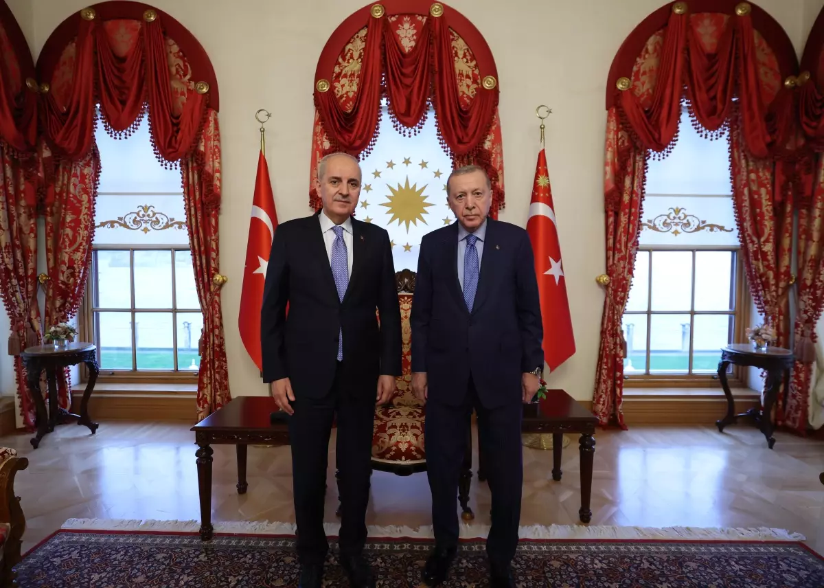 Cumhurbaşkanı Erdoğan, TBMM Başkanı Kurtulmuş\'u kabul etti