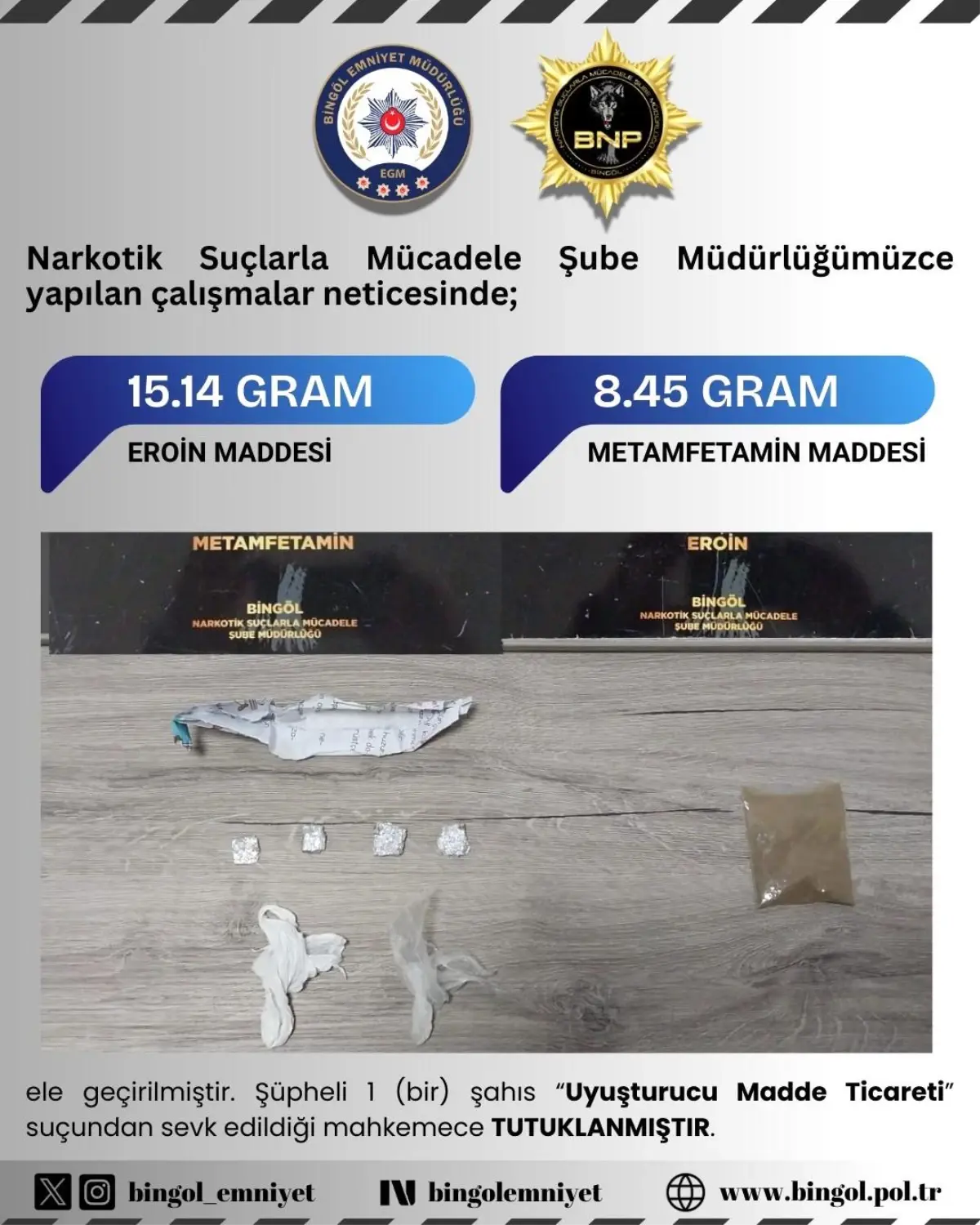 Bingöl\'de Uyuşturucu Operasyonu