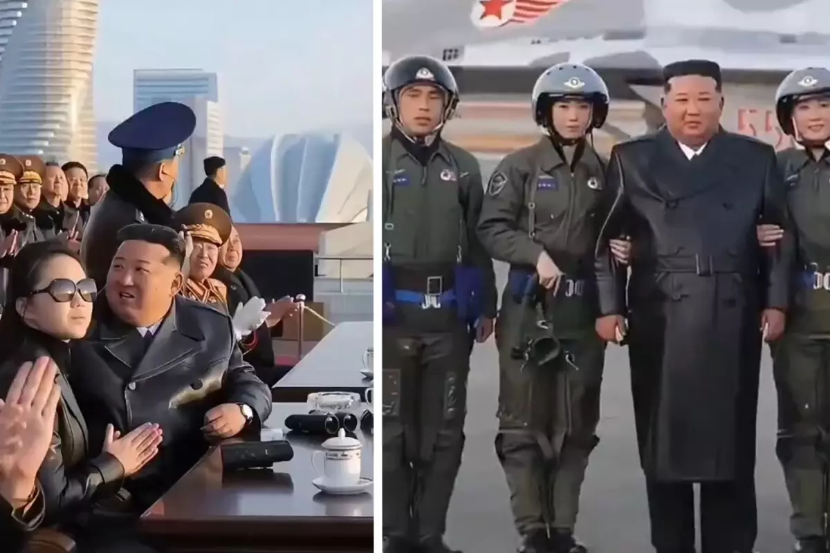 Kuzey Kore lideri Kim Jong Un, hava gücünü sahneye çıkardı