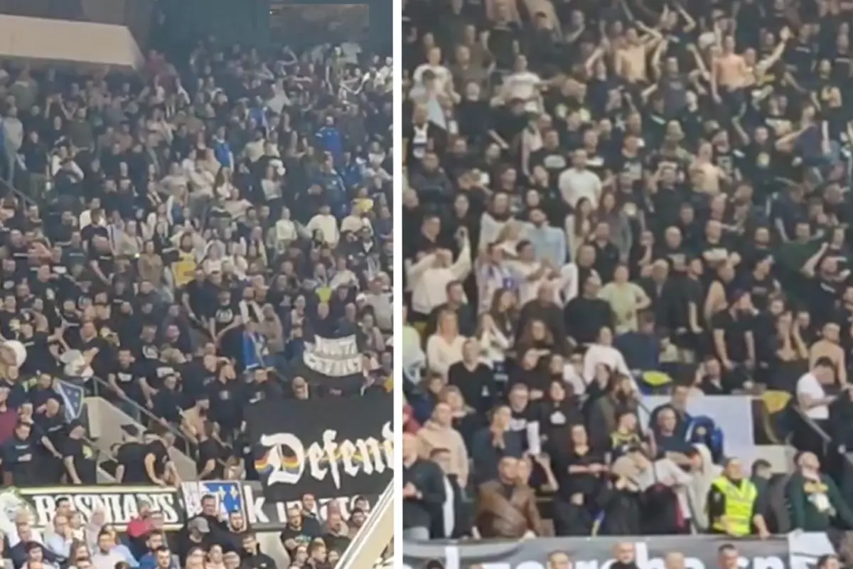 Bosnalı taraftarlardan Sırbistan Cumhurbaşkanı\'na pankartlı tepki