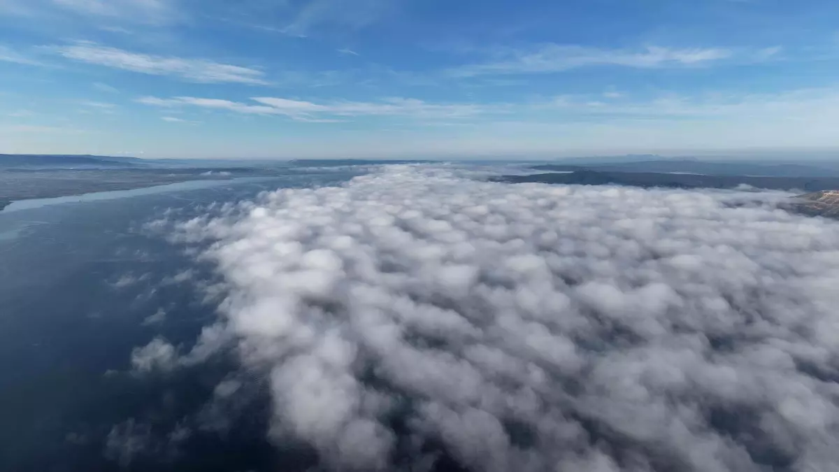 Çanakkale Boğazı\'ndaki Sis Drone ile Görüntülendi