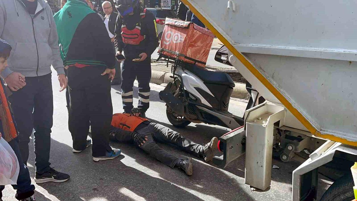 Menteşe\'de Motokurye Kaza Geçirdi