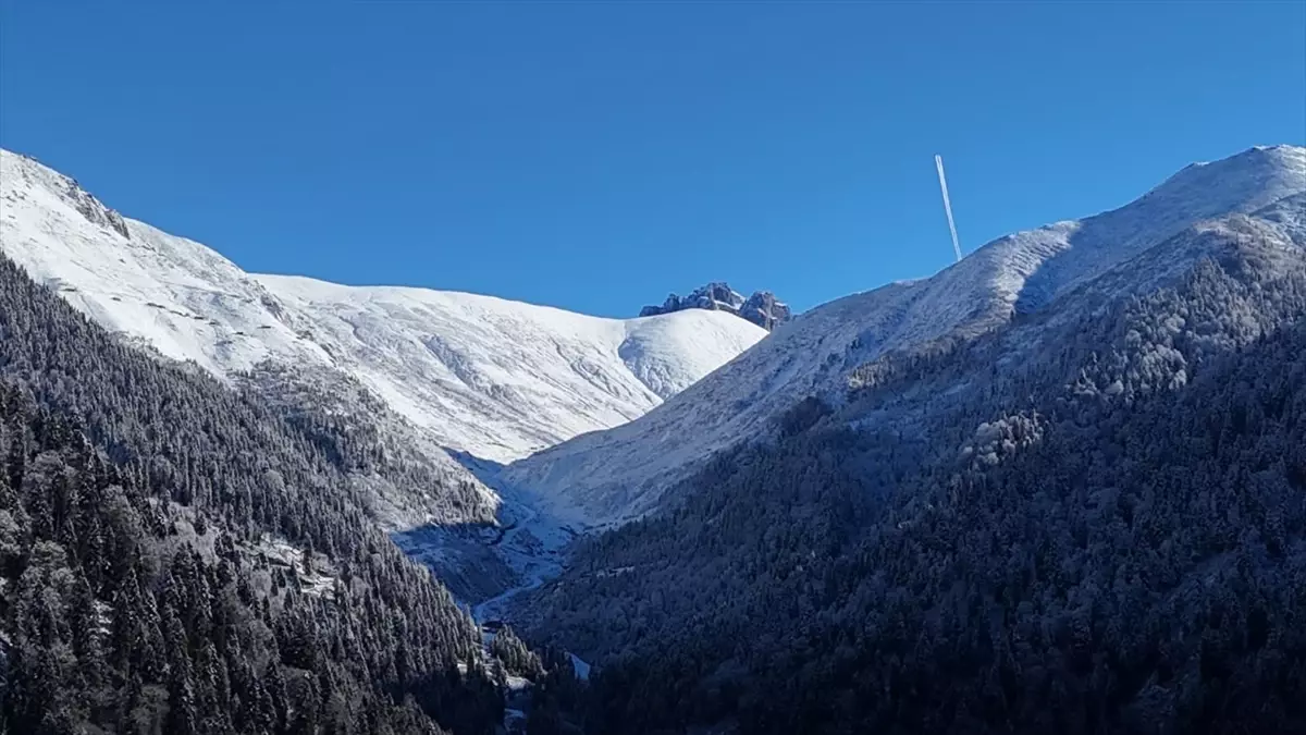 Rize ve Artvin\'de Kar Yağışı