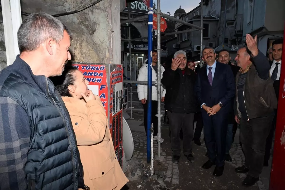 Edirne\'de tarihi Kunduracılar Çarşısı\'ndaki restorasyon çalışmaları tamamlanmak üzere