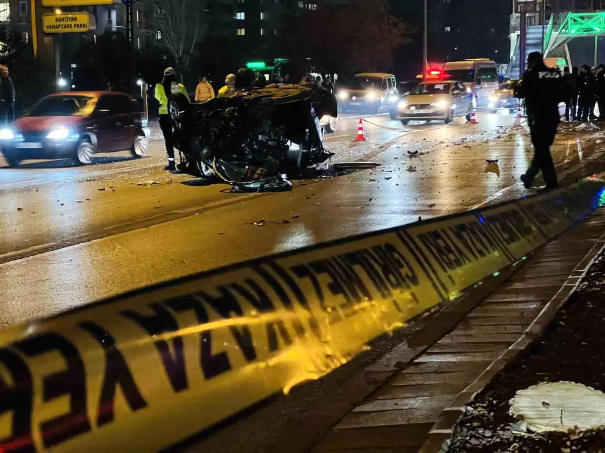 Kontrolden çıktı, ağaca çarptı, alev aldı