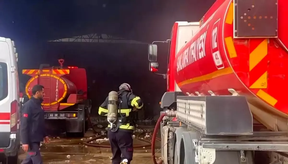 Viranşehir\'de Pamuk Fabrikası Yangını