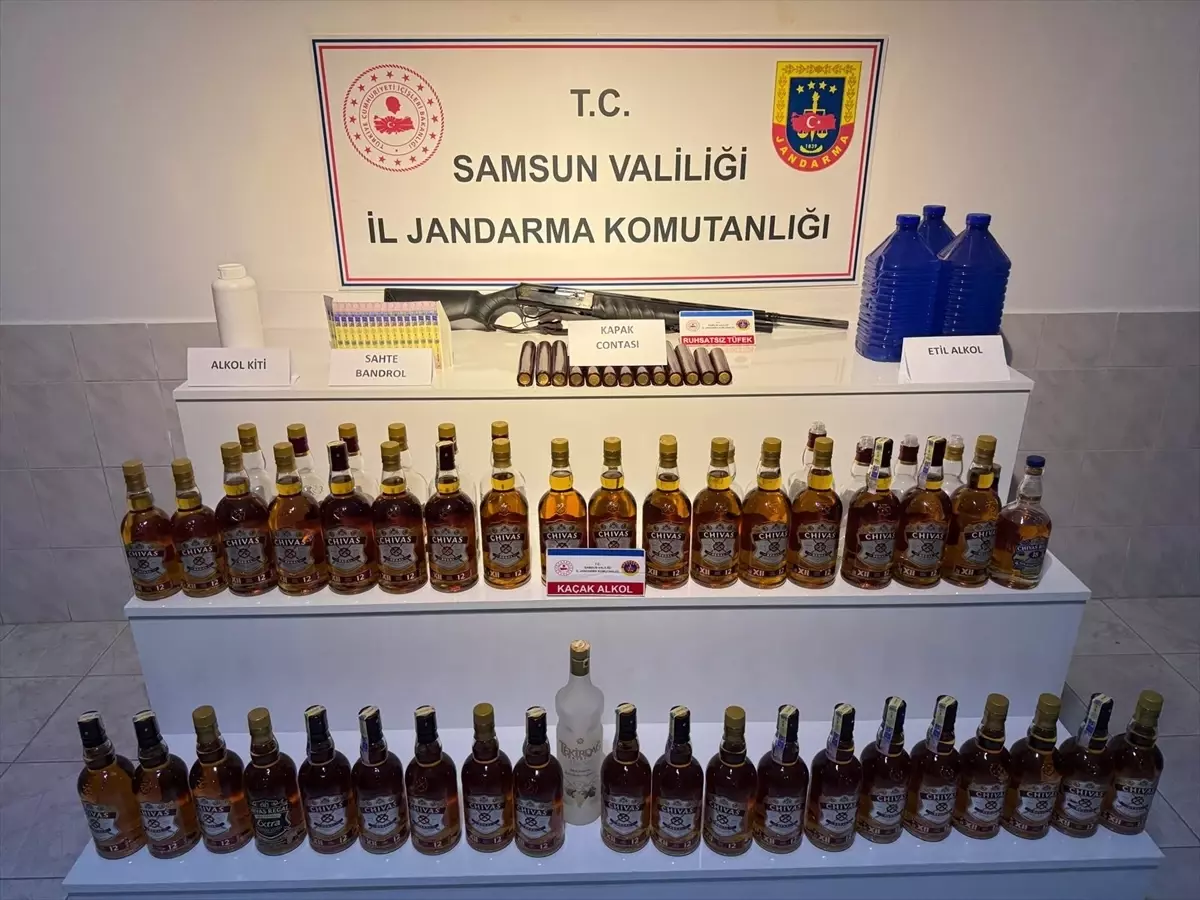Bafra\'da Kaçak İçki Operasyonu: 1 Gözaltı