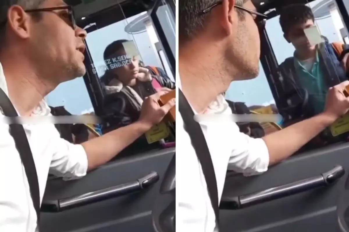 Yürekleri ısıtan görüntüler! Otobüs şoförü yaptığıyla alkış aldı