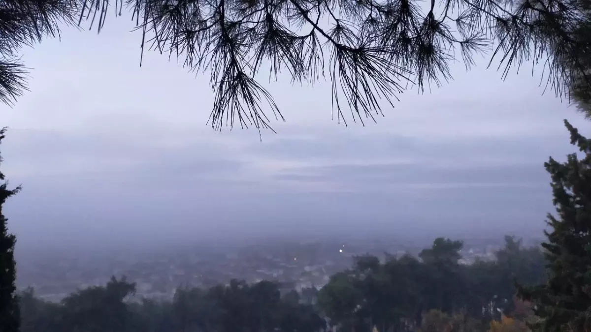 Aydın\'da Yoğun Sis Manzarası