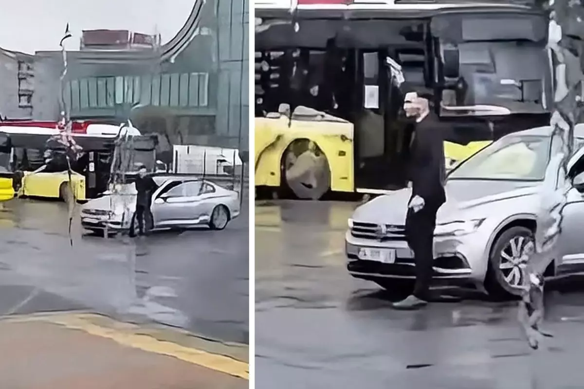 Otobüs durağında havaya ateş açtı, bir de arkadaşına kayıt aldırdı