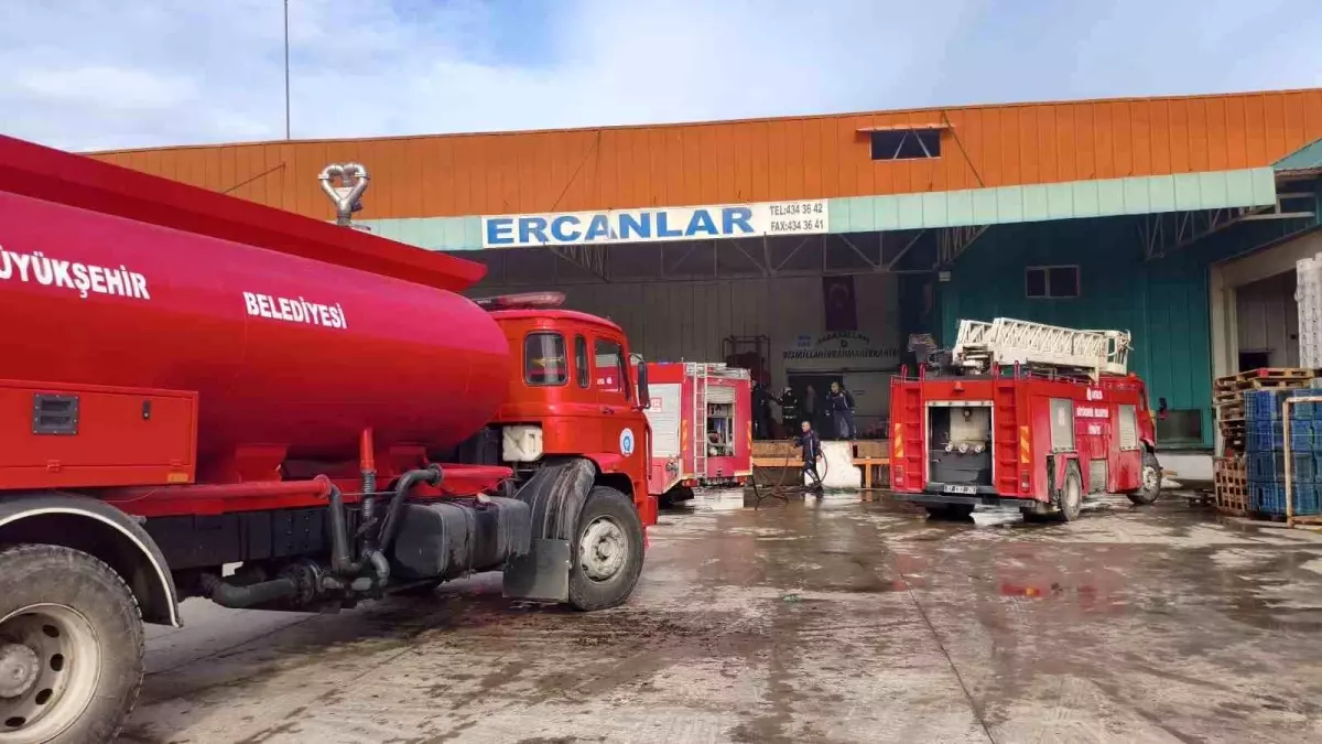 Soğuk hava deposundaki yangın paniğe neden oldu