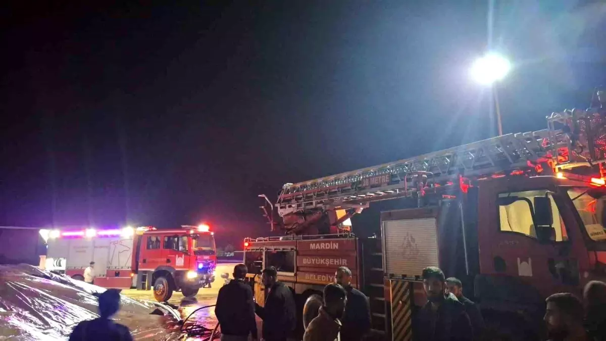 Mardin\'de Mısır Kurutma Tesisinde Yangın