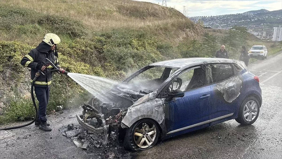 Samsun\'da Otomobil Yangını!