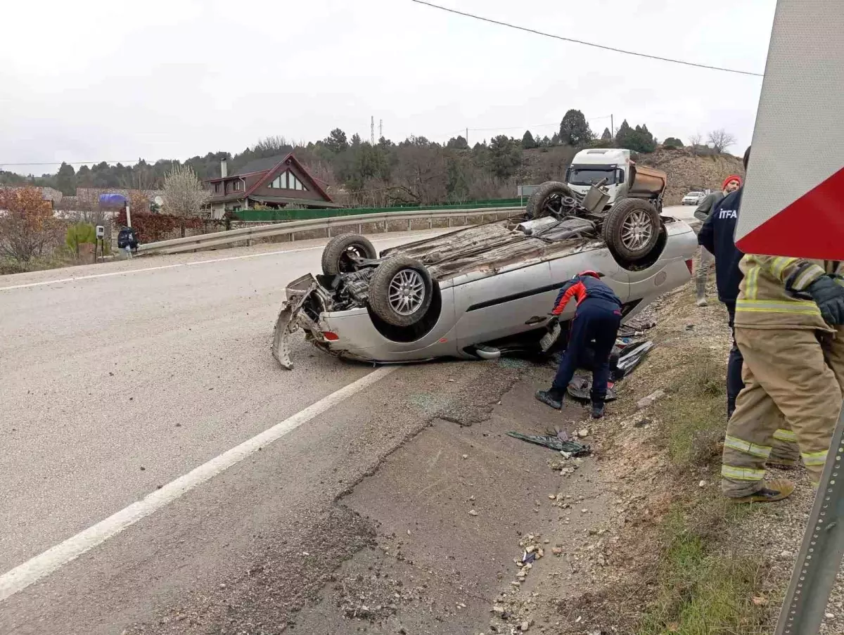 Takla Atan Araçtan Kurtulan Sürücü