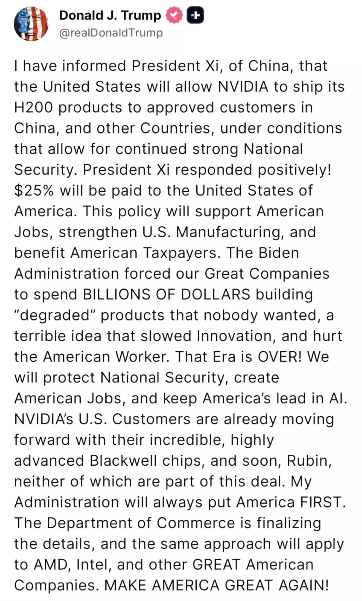 Trump\'tan Çin\'e Şartlı Çip Satışı İzni