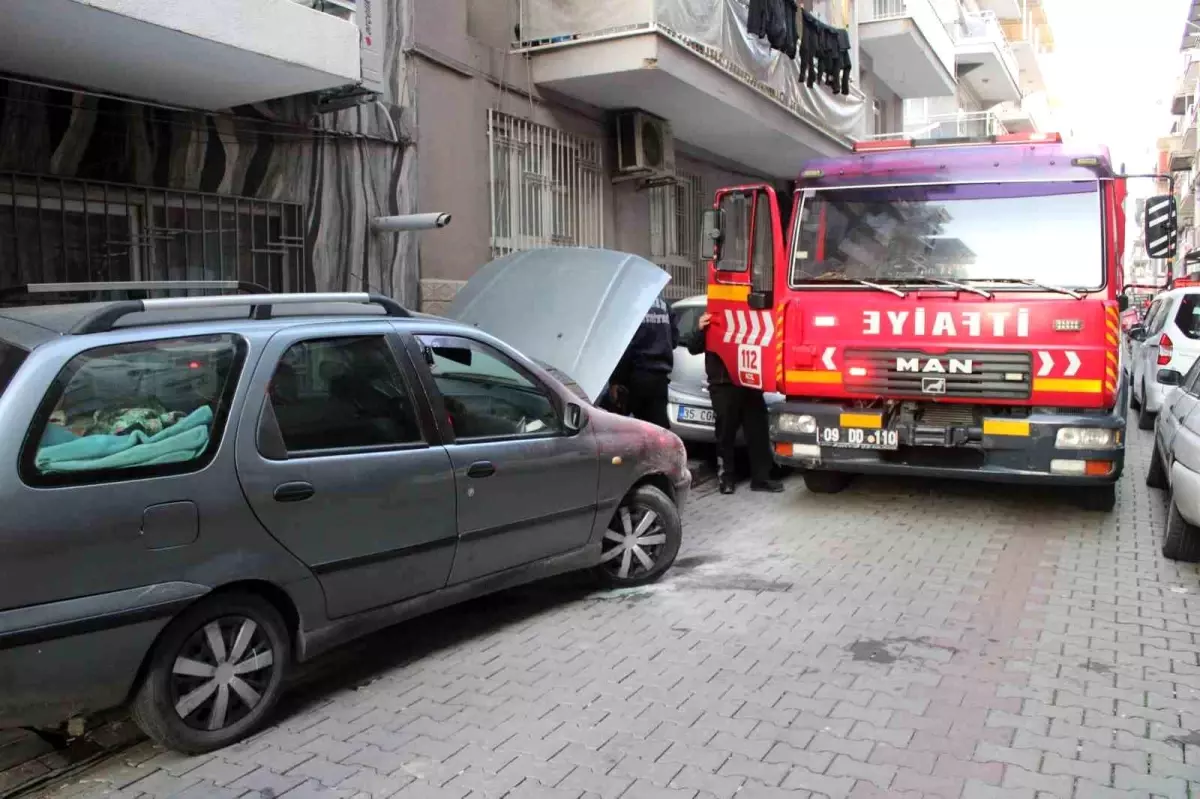 Duyarlı esnaf otomobili yanmaktan kurtardı