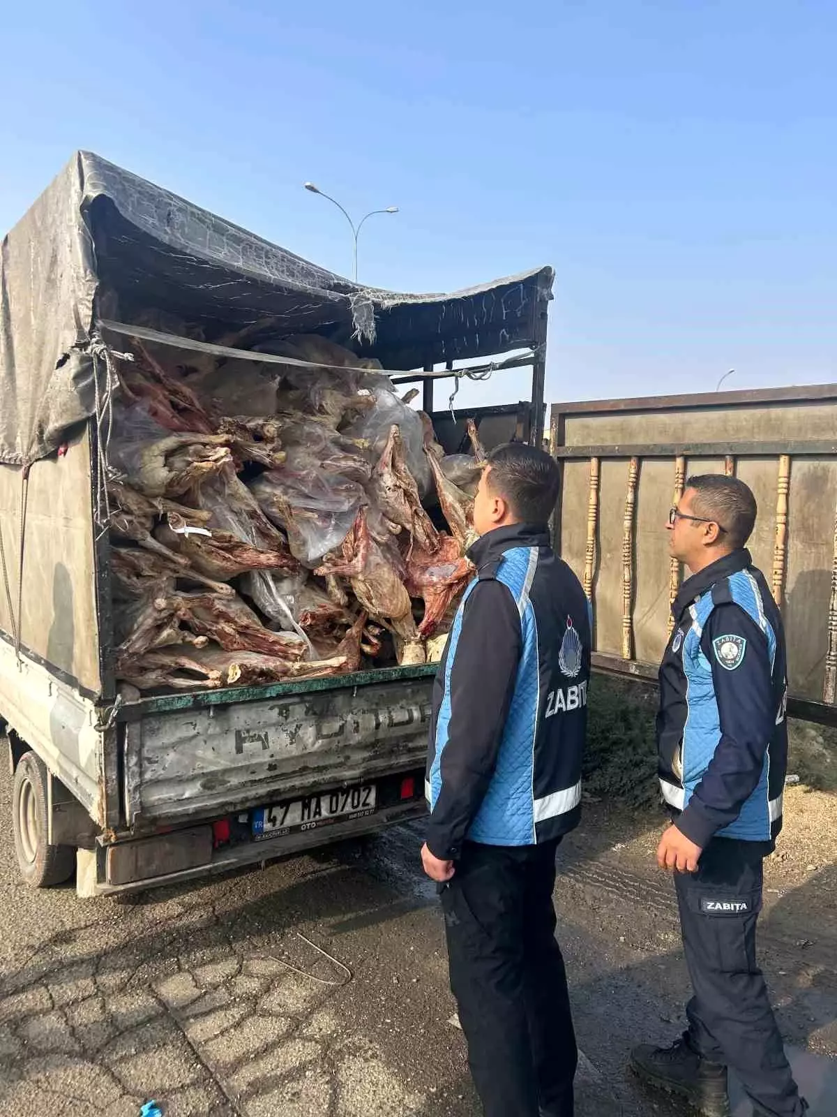 Gaziantep\'te kamyonet kasasında kilolarca bozuk et ele geçirildi