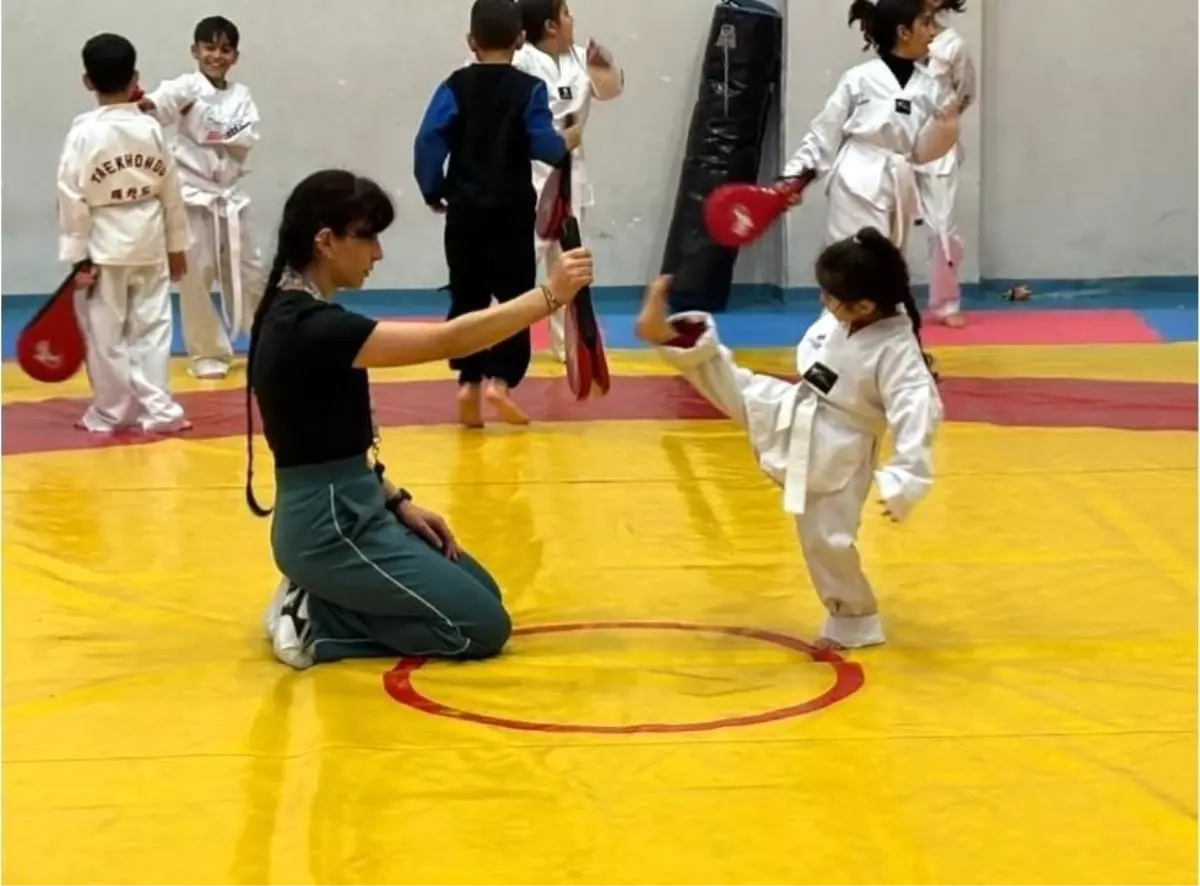Patnos\'ta Taekwondo Antrenmanları Yoğun İlgiyi Çekiyor
