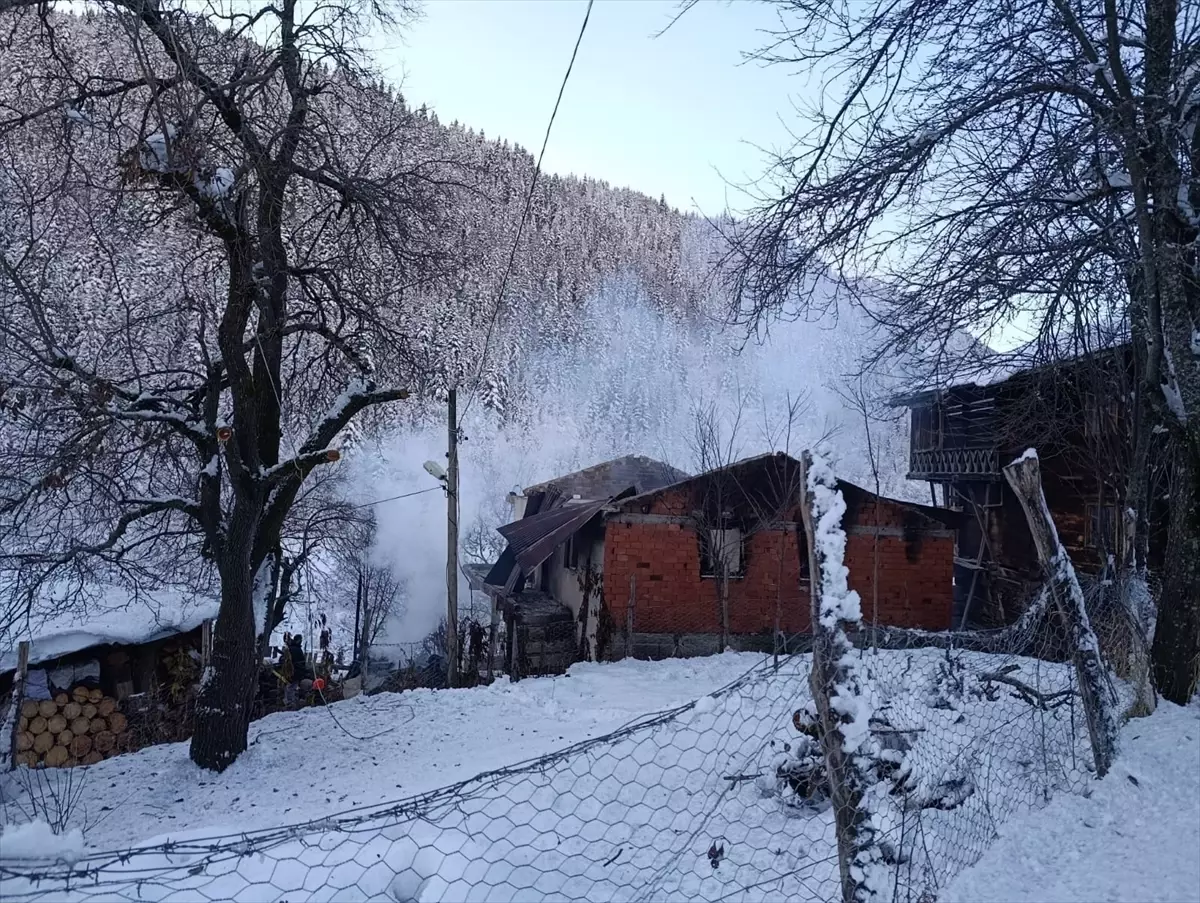 Şavşat\'ta Yangın: Ahşap Ev Küle Döndü