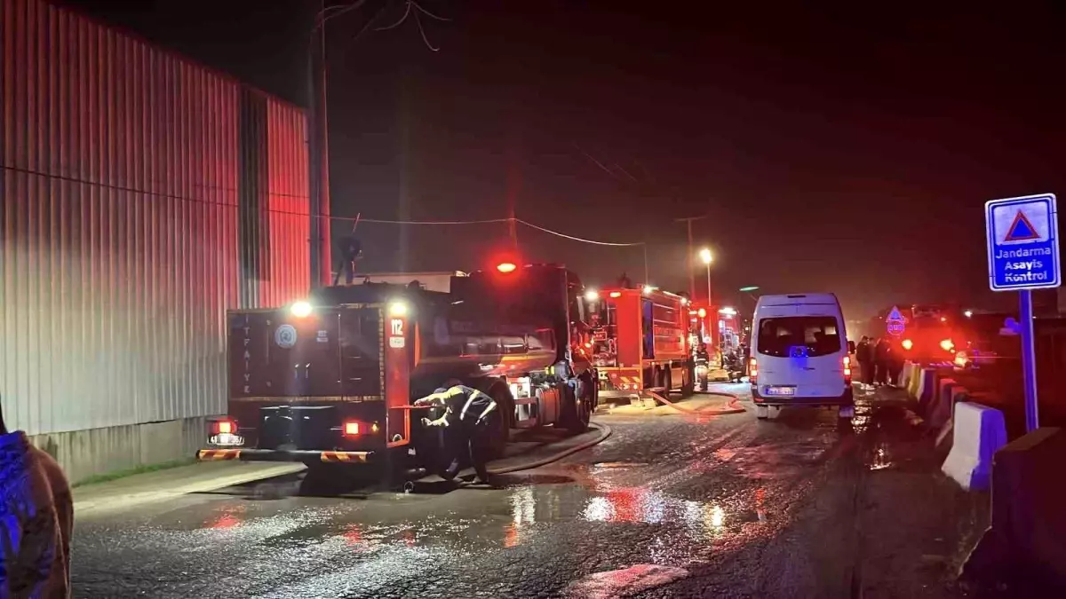 Gebze\'de Geri Dönüşüm Deposunda Yangın!