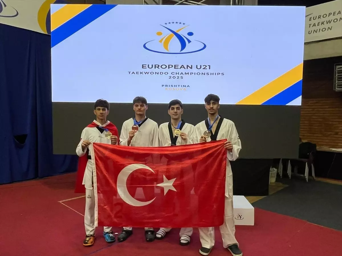 Milli tekvandocular, Avrupa Ümitler Şampiyonası\'nı zirvede tamamladı