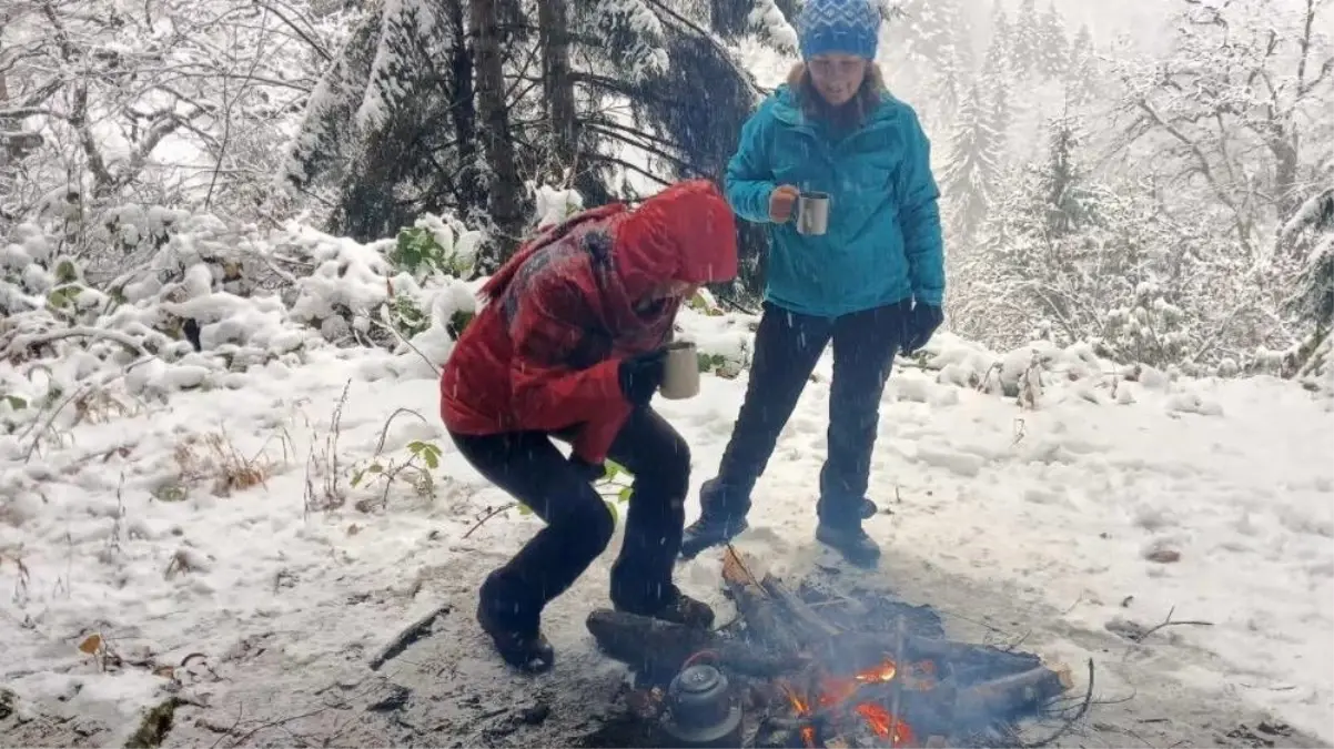 Rize\'de İlk Kar Keyfi