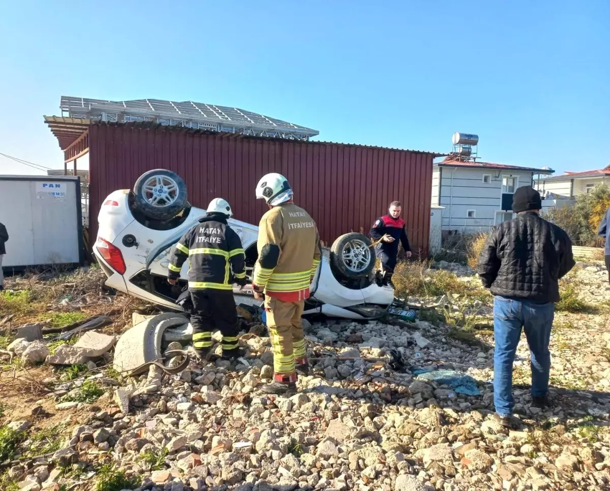 Hatay\'da Ters Dönme Kazası