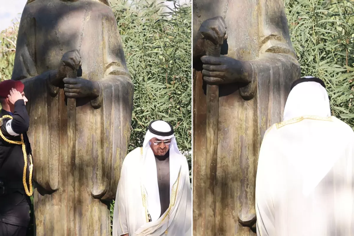 BAE Devlet Başkanı Al Nahyan, Türklerin katili 3. Makarios\'un anıtına çelenk bıraktı