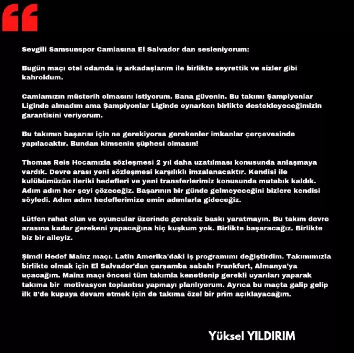 Samsunspor\'da Thomas Reis ile 2 Yıllık Sözleşme!