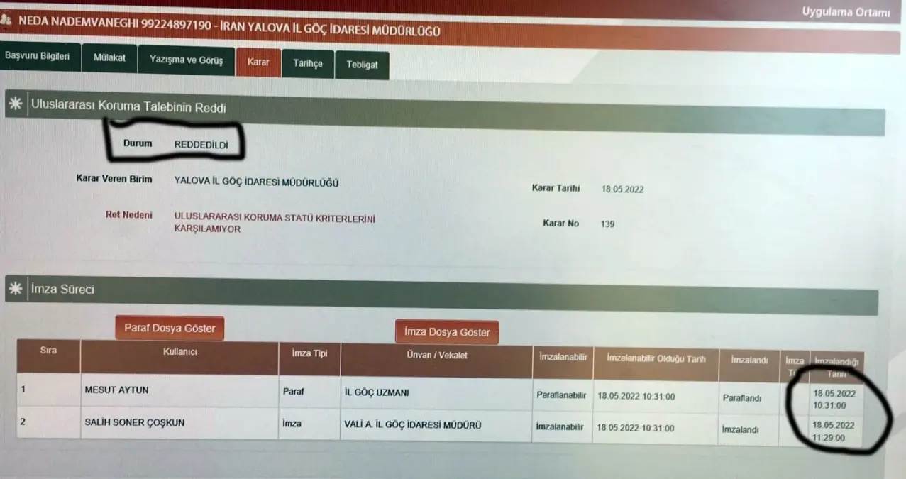 Görevden uzaklaştırılan il göç idaresi müdürünün mesajları ortaya çıktı