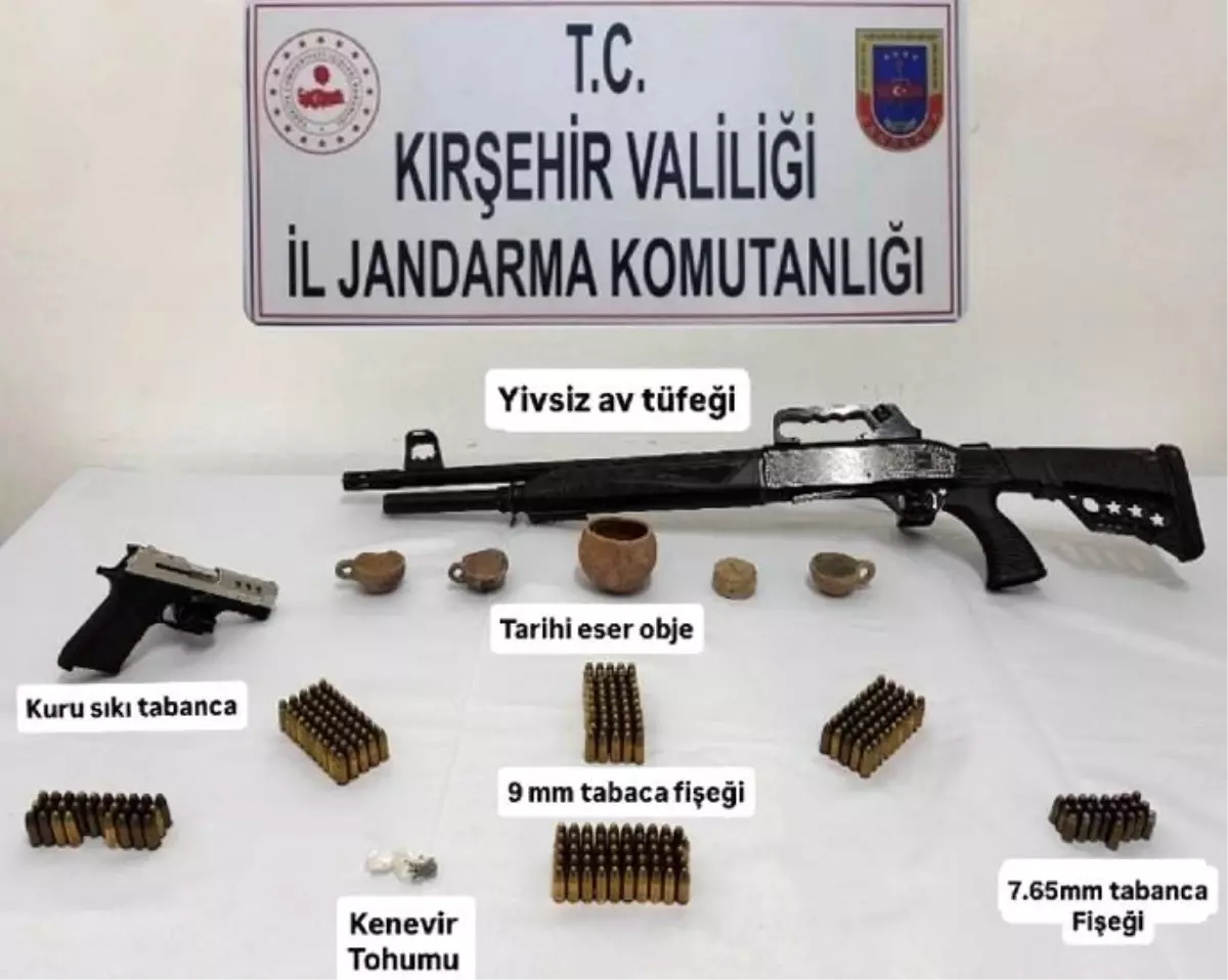 Kırşehir\'de Kaçakçılık Operasyonu: Silah ve Tarihi Eser Ele Geçirildi