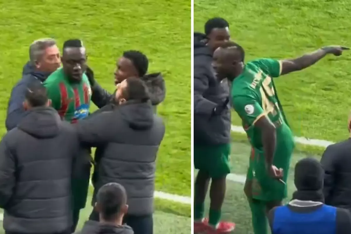 Maçtan günler sonra ortaya çıkan görüntü! Mbaye Diagne\'nin sinir kirizi geçirdiği anlar
