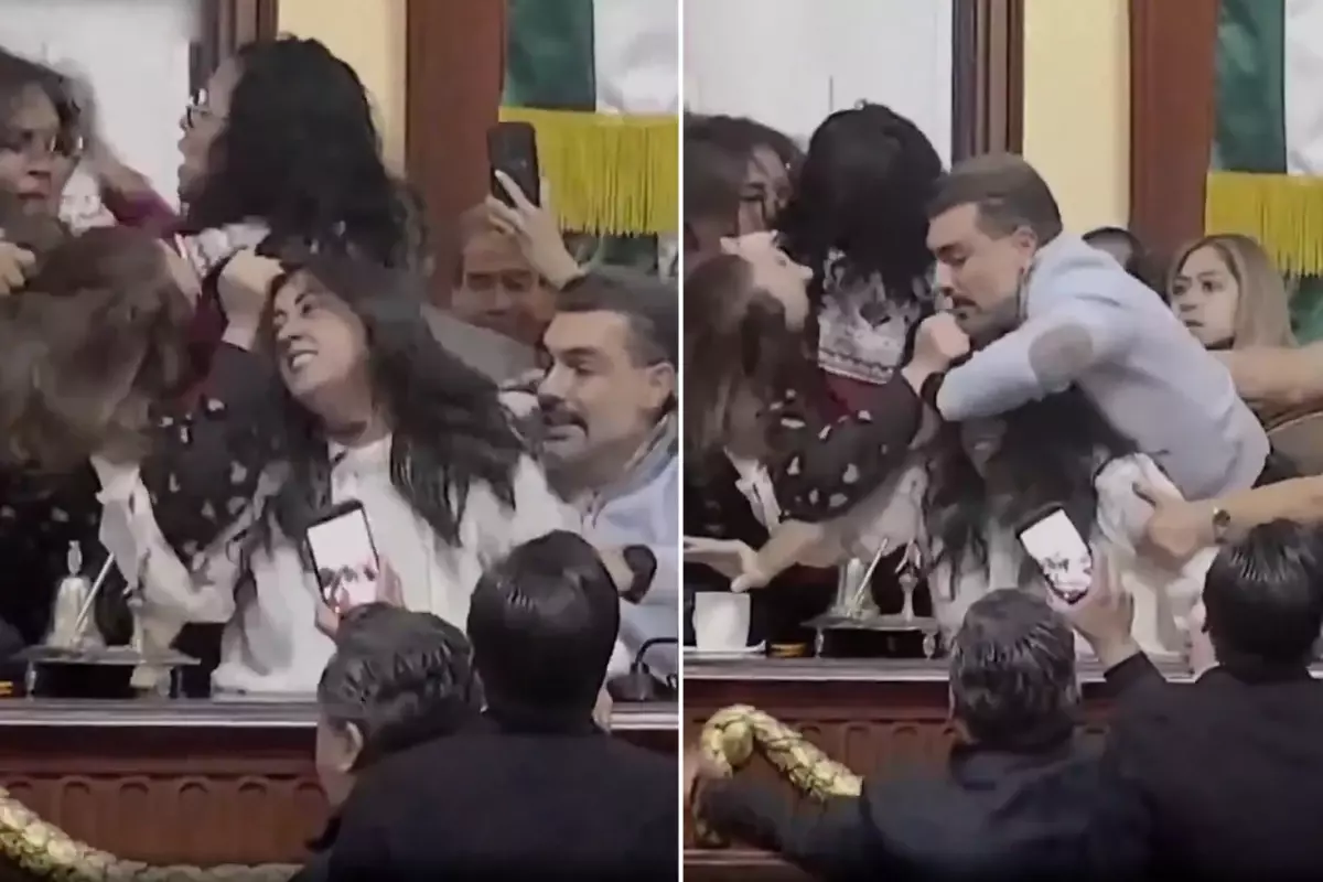 Meclis\'te saç saça baş başa kavga! Arbede anı kamerada