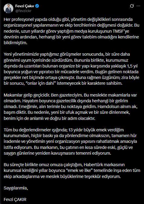 Mehmet Akif Ersoy olayından sonra Habertürk'te bomba istifa Mehmet Akif Ersoy olayından sonra Habertürk'te bomba istifa
