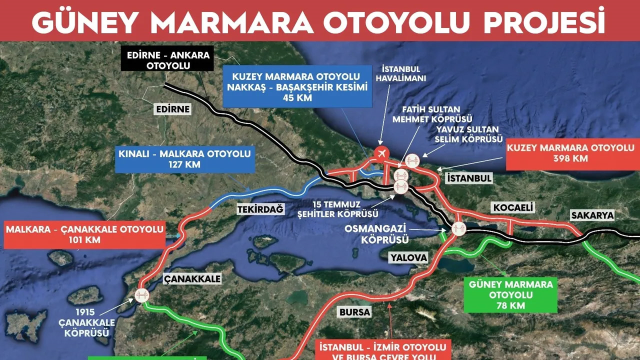 Güney Marmara Otoyolu geliyor! 78 kilometrelik projenin güzergahı