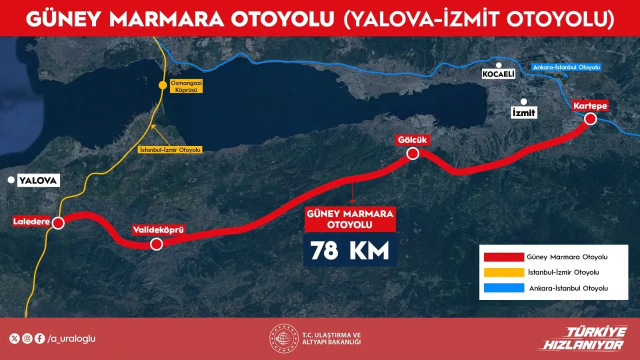 Güney Marmara Otoyolu geliyor! 78 kilometrelik projenin güzergahı