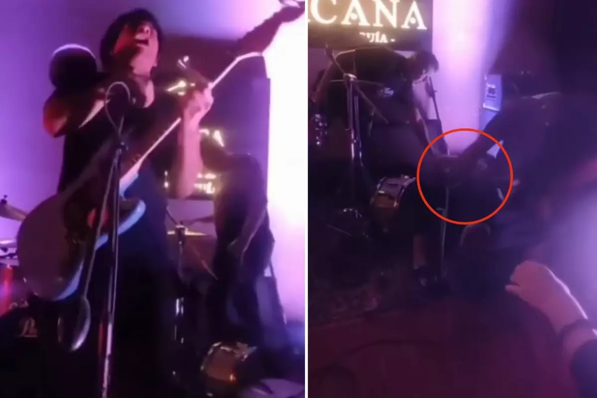 Şarkıcı sahnedeyken elektrik akımına kapıldı