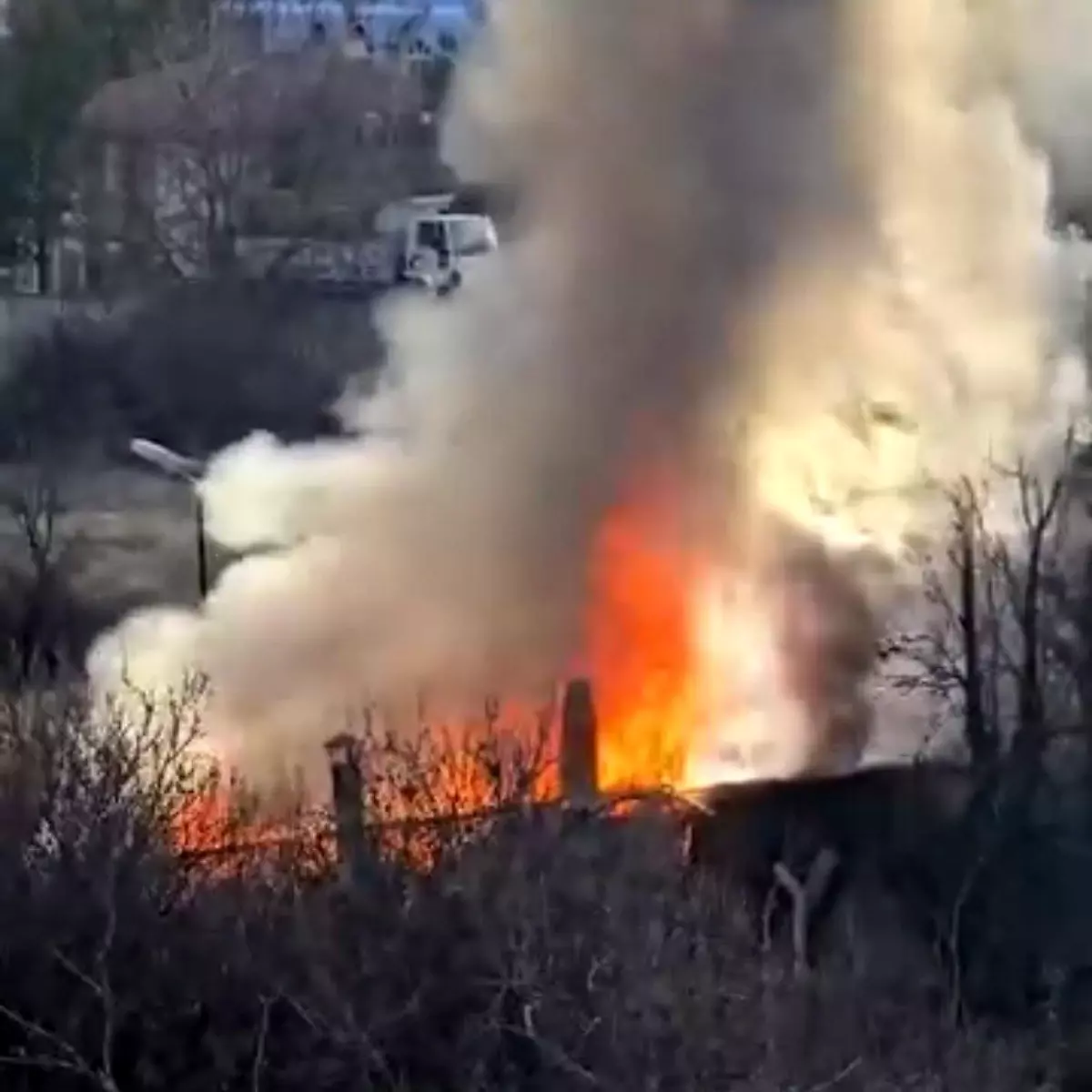 Çankırı\'da Kulübe Yangını