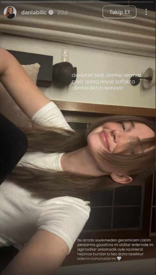 Gözaltına alınan Danla Bilic'den bomba paylaşım