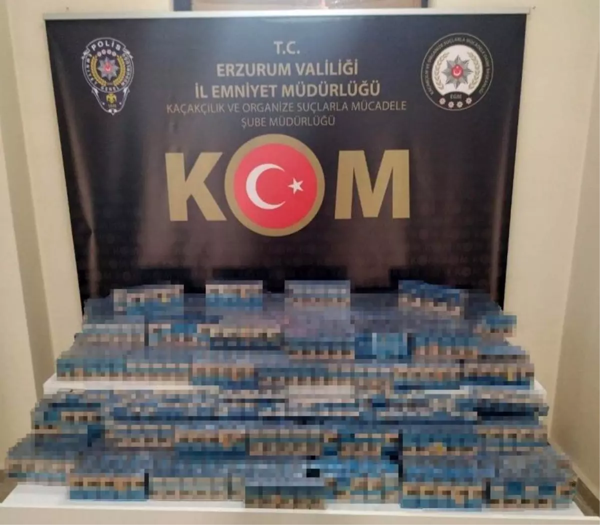 Erzurum\'da Gümrük Kaçağı Sigara Operasyonu